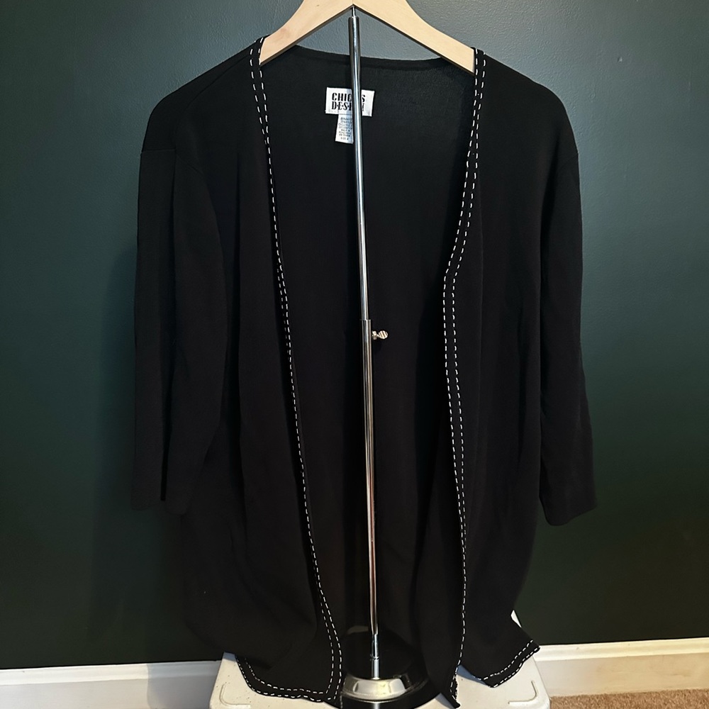Chicos Black Cardigan Size 2 (L/12)